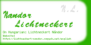 nandor lichtneckert business card
